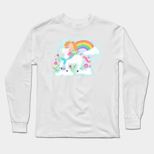 Unicorns, Mermaids and Rainbows...Oh my! Long Sleeve T-Shirt